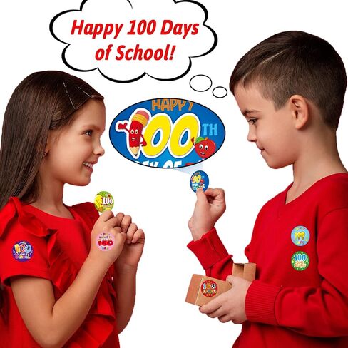 600 جهاز كمبيوتر شخصى 100 يوم من ملصقات المدرسة ملصقات Happy 100 Days 100th Day ملصقات أكثر ذكاءً لمعلم المدرسة ملصقات تشجيع تحفيزية للأطفال في رياض الأطفال 100th School Party Decor in Kuwait