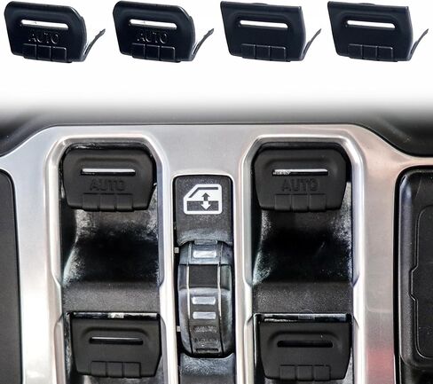 BESTAOO Center Console Window Switch Button Cover Trim Interior Accessories for 2018-2024 Jeep Wrangler JL JLU 4XE Gladiator JT 2/4 Door (OEM Black) in Kuwait