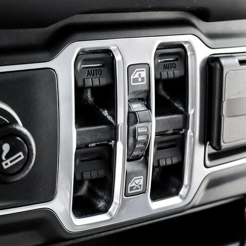 BESTAOO Center Console Window Switch Button Cover Trim Interior Accessories for 2018-2024 Jeep Wrangler JL JLU 4XE Gladiator JT 2/4 Door (OEM Black) in Kuwait