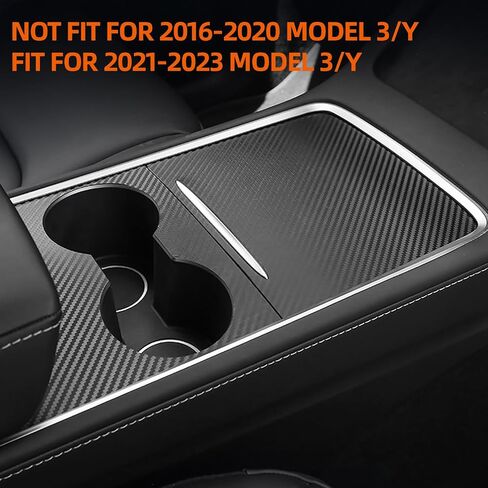 2021 2022 2023 for Tesla Model 3 Model Y Center Console Wrap Kit Console Cover Interior Decoration Wrap Kit for Tesla Accessories, White in Saudi Arabia