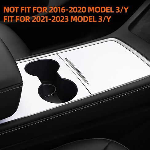 2021 2022 2023 for Tesla Model 3 Model Y Center Console Wrap Kit Console Cover Interior Decoration Wrap Kit for Tesla Accessories, White in Saudi Arabia