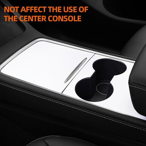 2021 2022 2023 for Tesla Model 3 Model Y Center Console Wrap Kit Console Cover Interior Decoration Wrap Kit for Tesla Accessories, White in Saudi Arabia