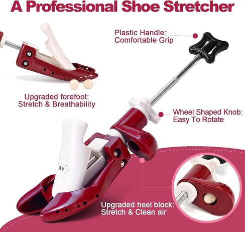 Shoe Stretcher for Men Women, 4-Way Adjustable Length Width & High Shoe Trees for Wide Feet Toe Box Thick Instep in Saudi Arabia