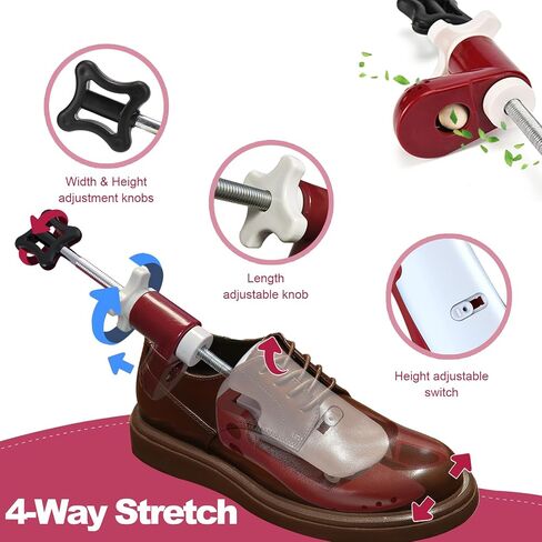 Shoe Stretcher for Men Women, 4-Way Adjustable Length Width & High Shoe Trees for Wide Feet Toe Box Thick Instep in Saudi Arabia