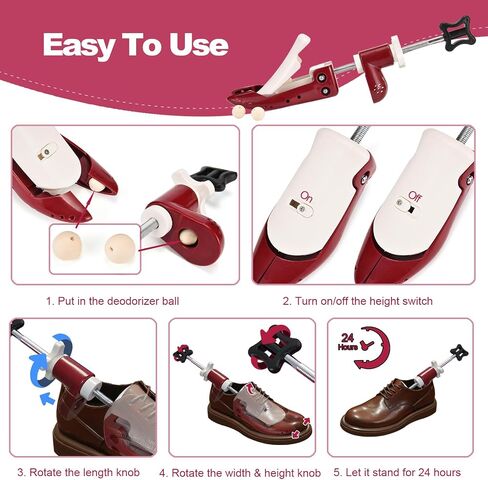 Shoe Stretcher for Men Women, 4-Way Adjustable Length Width & High Shoe Trees for Wide Feet Toe Box Thick Instep in Saudi Arabia