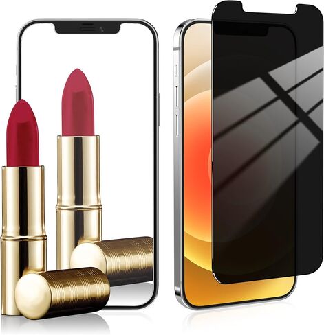 iPhone 13 Pro Max & iPhone 14 Plus Privacy Screen Protector Mirrored Tempered Glass, Anti-Spy, Perfect Mirror Effect, Shatterproof, Touch Sensitive, with Large Glasses Cloth to Remove Fingerprints in Saudi Arabia