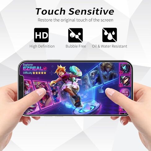 iPhone 13 Pro Max & iPhone 14 Plus Privacy Screen Protector Mirrored Tempered Glass, Anti-Spy, Perfect Mirror Effect, Shatterproof, Touch Sensitive, with Large Glasses Cloth to Remove Fingerprints in Saudi Arabia