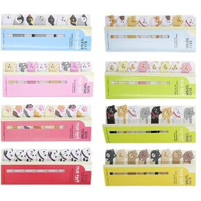Cute Animals DIY Sticker Bookmarks Memo Pad Sticky Notepaper Sticky Notes Page Flags Self-Stick Tab Bookmark Marker Pad Cartoon Office School Supplies