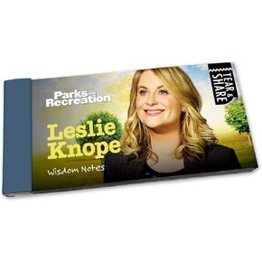 Parks and Recreation Merchandise Ron Swanson and Leslie Knope Wisdom Notes Funny Quotes from Parks and Rec TV Series, Set of 2