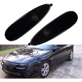 Full Amber Led Light White Clear Lens kit Compatible With 2004 2005 2006 Pontiac GTO Assembly Replacement Front Bumper Passenger Side Marker Lamp