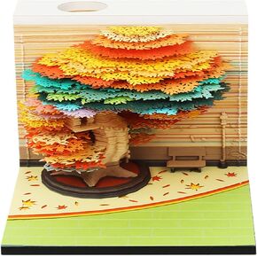 160 Sheets 3D Memo Pads with Light DIY Paper Art Pen Holder,Castle Paper Carving Art Creative Sticky Notes Building Block Convenience Stickers Record Bookmarks Papers Card Craft,DIY Post Notes Notepad