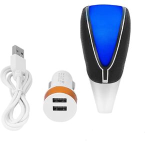 مقبض ناقل الحركة العالمي للسيارة يعمل باللمس، مقبض ذراع ناقل الحركة الخفيف LED للسيارات ذات ناقل الحركة اليدوي وسيارات النقل الأوتوماتيكي (أحمر)