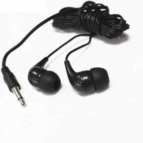 100 Pack Bulk Earbuds Headphones Classroom Student Testing Ear Buds Kids Bulk Headphones Disposable Earbuds Individually Wrapped for Schools, Libraries, Hospitals