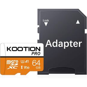 KOOTION 128GB 10-Pack Micro SD Card with Adapter, High-Speed TF Flash Memory Card U3, A1, V30, 4K UHD, microSDXC Memory Card