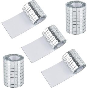 2360 قطعة من بلاط كرات الديسكو، 5 × 5 مم بلاط فسيفساء مرآة ذاتية اللصق، بلاط زجاجي للحرف اليدوية، كرات ديسكو DIY، مجمعات فنية، مزهريات، أكواب، إطارات صور، ديكور داخلي خارجي (فضي) in Kuwait