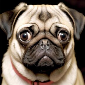 pigpigboss Pug Dog Diamond Painting Arts Kit Full Round Diamond Painting with Gems Cute Pet Dog Face Diamond Painting Set Dog Paw Diamond Art for Adult Beginner Home Decor (12 X 12 Inches)