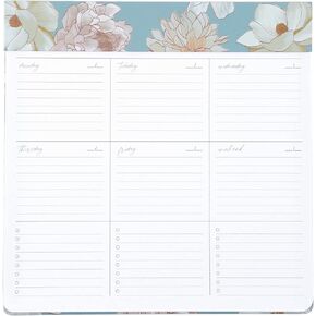 Designer Schedule Pad - Flora. 52 Perforated Sheets. 10" x 10". Weekly Schedule Organizer Planner Pad with To-Do Lists and Notes Sections by Erin Condren.