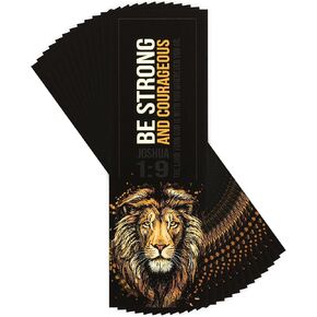 Dicksons Be Strong and Courageous Golden Lion 6.5 inch Paper Bookmark Pack of 12