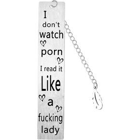 Funny Bookmarks Gifts for Women I Don't Watch Porn. I Read it Like a Lady Bookmark Keepsakes Present for Daughter Aunt Sister Wife Funny Book Club Gifts Bookworm Gifts for Book Lover
