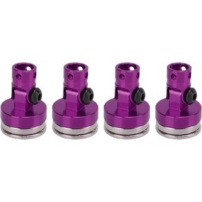 HERCHR 4Pcs RC Magnetic Body Post, Alloy Magnetic Body Post Mount, RC Car Magnetic Shell Post Body for 1/8 1/10 Remote Control Vehicle Invisible Body Shell Mount for SCX10 RC Car 4 Pack(Orange)
