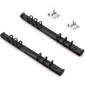 2 قطعة A5 دفتر 6-Hole حلقة الموثق آليات 1.9 سنتيمتر قطر أسود اللون مشبك معدني حلقة الموثق DIY بها بنفسك ملء ورقة تخزين مجلد الملحقات