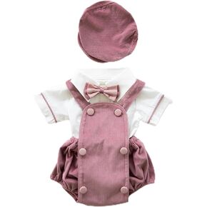 زي دعائم التصوير الفوتوغرافي لحديثي الولادة، زي دعائم التقاط الصور للأطفال للأولاد والبنات، دعائم التصوير الفوتوغرافي للرضع رومبير وردي، قبعة وردية للفتيات الصغيرات من عمر 0 ​​إلى شهر واحد، هدية المعمودية in Kuwait