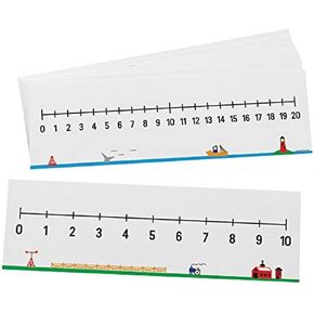 Didax Educational Resources 0-10/0-20 Number Line, Set of 10, Multi (211557)
