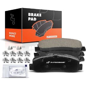 A-Premium Front Ceramic Disc Brake Pads Set Compatible with Select Ford Models - For F-250 Super Duty 2005-2012, For F-350 Super Duty 2005-2007, F-350 Super Duty 2008-2012, F-450 Super Duty 2010-2012