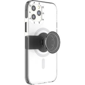 PopSockets Black iPhone 12 Case and iPhone 12 Pro Case with Phone Grip and Slide Compatible with MagSafe