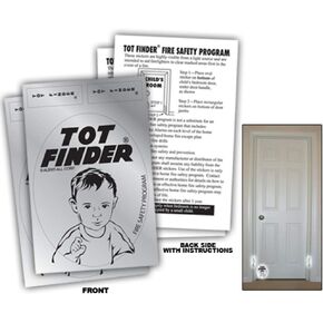 2 Pack Tot Finder Door Decals Help Firefighters Find Children Inside Home
