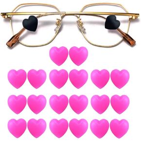 Eyeglasses Ear Grip Heart-Shaped Silicone Retainers Soft Ear Hooks Anti-Slip Holder Eyeglasses Stopper