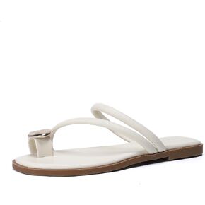 Women's Toe Ring Thong Sandals Open Toe Slide Flat Sandals Casual Summer Flip Flop Flat Sandals