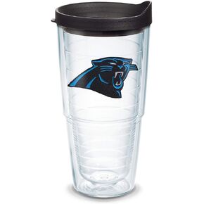 Tervis Made in USA Double Walled NFL Carolina Panthers Insulated Tumbler Cup Keeps Drinks Cold & Hot, 16oz, Primary Logo