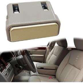 Front Door Armrest Lid Latch Console Lock Compatible with 2003-2011 Lincoln Town Car Release Center Door Panel Storage Box Button Latch