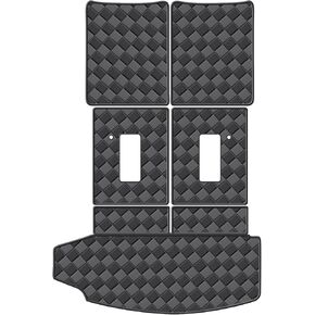 Cargo Mat for 2016-2024 Dodge Durango 6 Seats Trunk Mat & 2ND+3RD Row Rear Backrest Mat, All Weather Rear Cargo Liner Back Seat Cover Protector