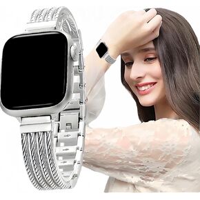 Metal Watch Band for Women,Sport Smartwatch Bands Compatible with Apple Watch Series 1/2/3/4/5/6/7/8/SE/Ultra for Bands 38mm 40mm 41mm