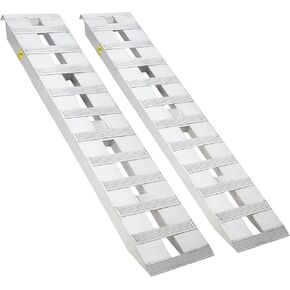 2pcs Aluminum Trailer Ramps 6000lbs 60" x 12" Aluminum Ramps with Hook Ends, Loading Ramps Car ATV Truck Auto