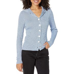 Vince Women's Ribbed Collared Cardigan