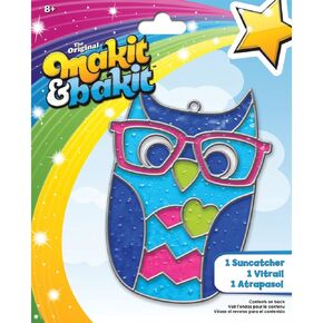 مجموعة ColorBok TB-73245 Makit and Bakit Suncatcher Kit، بومة