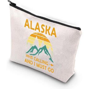 XYANFA Alaska is Calling And I Must Go Alaska Cruise Makeup Bag Alaska Travel Souvenirs Matching Cruise Alaskan Vacation Gift