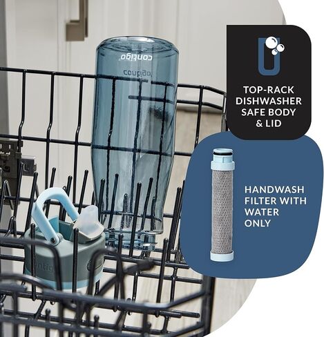 Contigo Wells Plastic Filter Water Bottle with Leak-Proof Straw Lid in Saudi Arabia