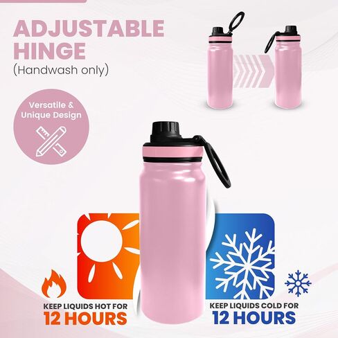 24 oz MagSafe Compatible Water Bottle Phone Mount and Tripod for iPhone, Magnetic Connection - Insulated Stainless Steel - Perfect for Gym, Kitchen, or Outdoor - Extra Magnet Included in Saudi Arabia