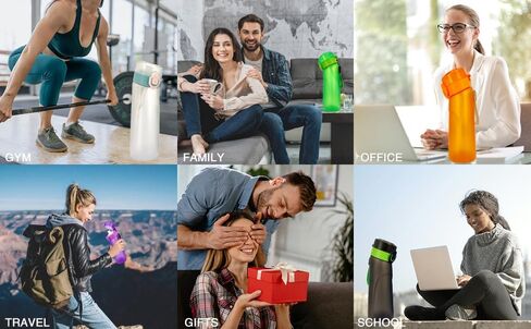 Sports air water bottle with 1 fruit flavor capsule 0% sugar BPA-free 750 ml, for gym and outdoor gift, matte blue in Saudi Arabia