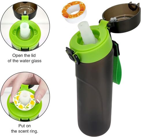 Sports air water bottle with 1 fruit flavor capsule 0% sugar BPA-free 750 ml, for gym and outdoor gift, matte blue in Saudi Arabia