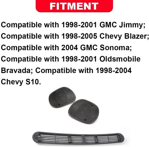 غطاء فتحة تذويب الصقيع من ALLGOOD مجموعة شبكة مكبر صوت يسار يمين متوافقة مع Chevy Blazer S10/GMC Jimmy Sonoma Oldsmobile 1998-2005 in Kuwait
