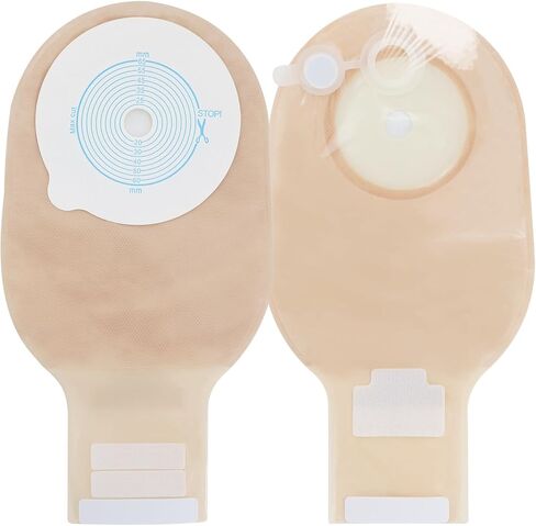 20 PCS Colostomy Bags,One Piece Ostomy Pouches with Exhaust and Deodorising Holes Closure for Ileostomy Stoma Care, Ostomy Supplies in Saudi Arabia