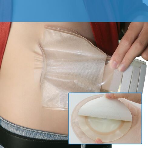 20 PCS Colostomy Bags,One Piece Ostomy Pouches with Exhaust and Deodorising Holes Closure for Ileostomy Stoma Care, Ostomy Supplies in Saudi Arabia
