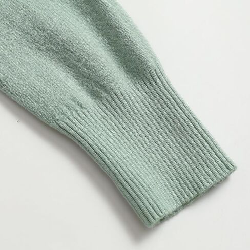 سترة نسائية كارديجان بياقة V محبوكة وأكمام طويلة وأزرار بلون سادة، سترات كاجوال in Kuwait