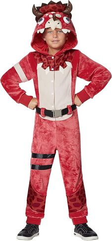 Spirit Halloween Girls Fortnite Plush Tricera Ops Costume | OFFICIALLY LICENSED in Saudi Arabia
