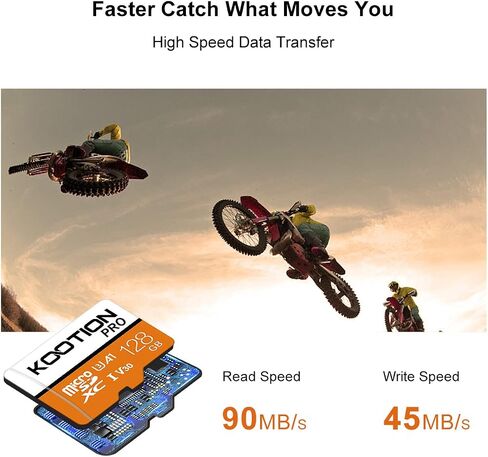 KOOTION بطاقة ذاكرة Micro SD سعة 64 جيجابايت مكونة من 3 حزم، بطاقة ذاكرة microSDXC عالية السرعة U3، بطاقة ذاكرة فلاش A1، V30 TF لتسجيل فيديو بدقة 4K in Kuwait